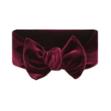 Load image into Gallery viewer, Velvet Bow Headband | Wine
