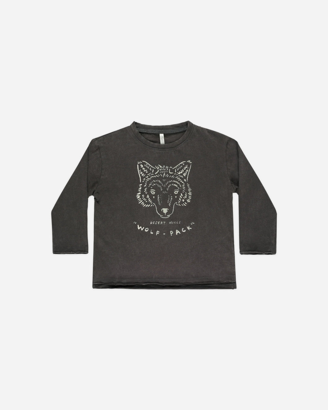 Raw Edge Long Sleeve Tee | Wolf Pack