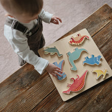 Load image into Gallery viewer, Wooden Dino Puzzle
