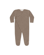Load image into Gallery viewer, Wrap Knit Footie | Heathered Mocha

