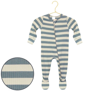 Ribbed Zipper Footie | Lincoln