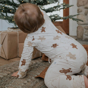 Bamboo Zip Romper | Gingerbread