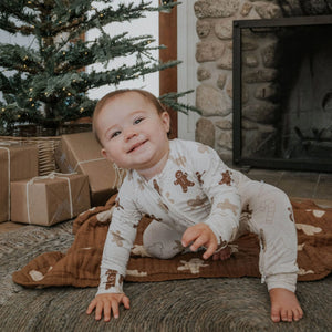 Bamboo Zip Romper | Gingerbread