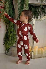 Load image into Gallery viewer, Bamboo Zip Pajama | Vintage Santa

