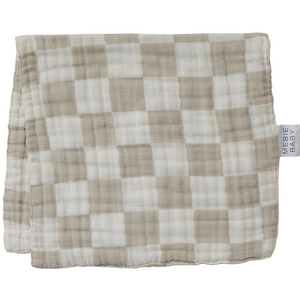 Burp Cloth | Taupe Checkered