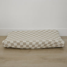 Load image into Gallery viewer, Changing Pad Cover | Taupe Checkered
