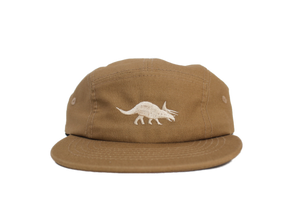 Triceratops Cotton Five-Panel Hat | Khaki