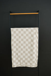 Muslin Quilt | Taupe Checkered