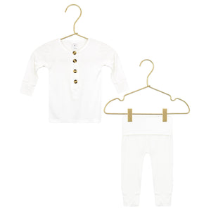 Top + Bottom Set | Finley (Solid White)