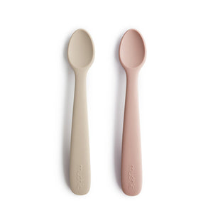 Silicone Feeding Spoons | Blush/Shifting Sand