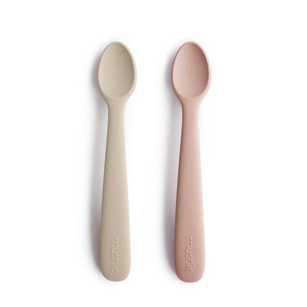 Silicone Feeding Spoons | Blush/Shifting Sand