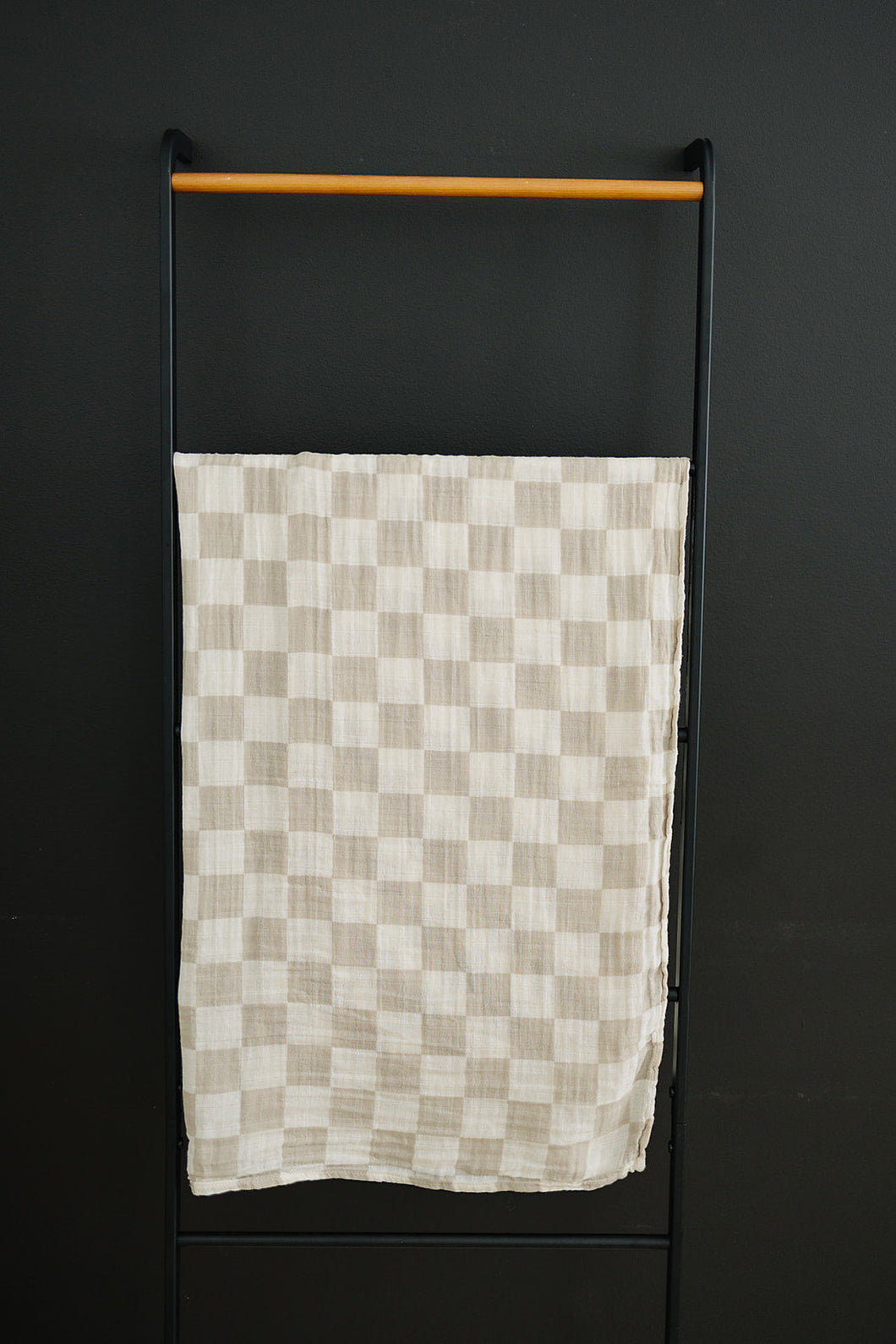 Muslin Swaddle | Taupe Checkered