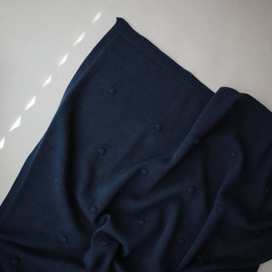 Knit Baby Blanket | Dark Navy
