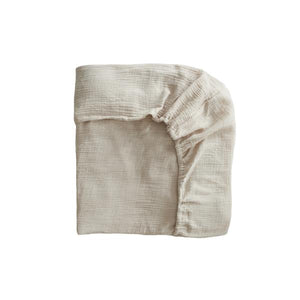 Extra Soft Muslin Crib Sheet | Fog