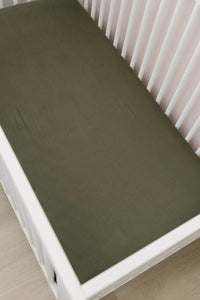 Stretch Crib Sheet | Olive