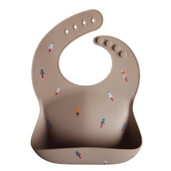 Silicone Bib | Rocket Ships